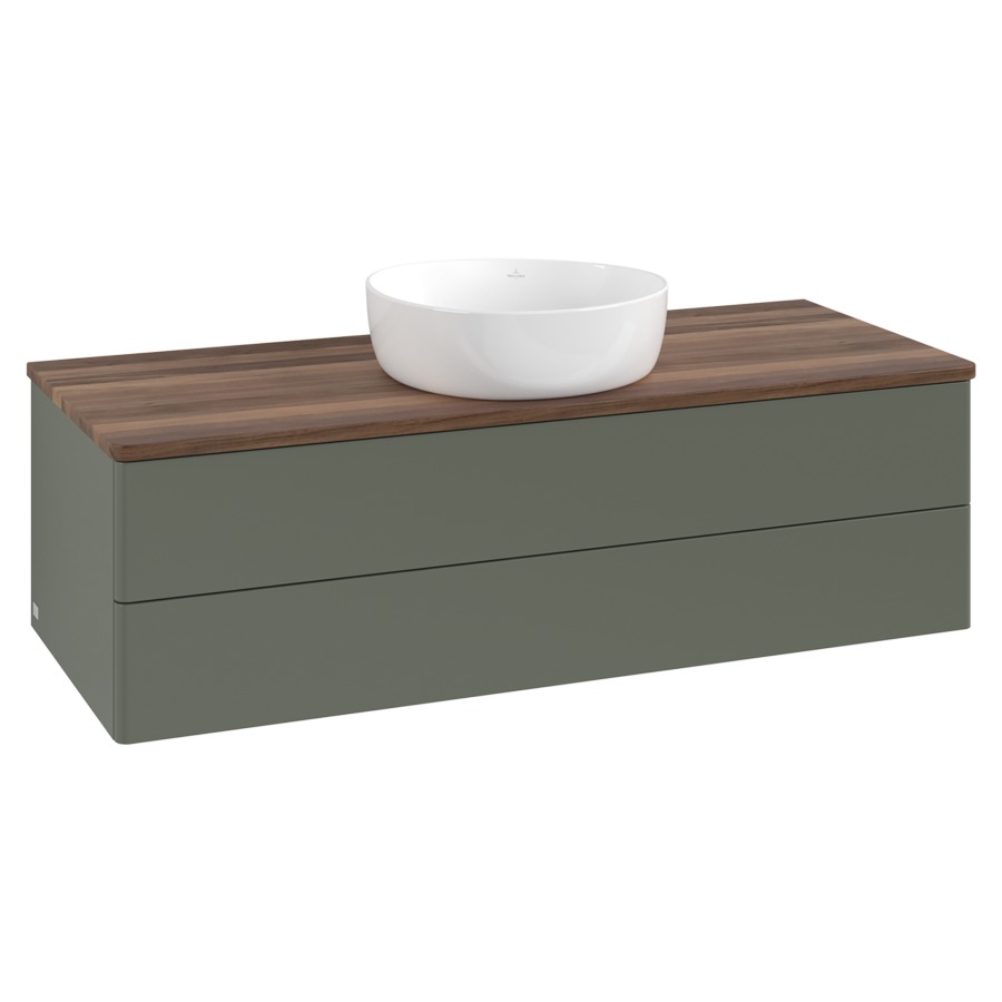 Élément inférieur  Antao
120 x 36 x 50 cm
élément de tiroir, 2&nbsp;tiroirs
avec siphon gain de place
avec matériel de fixation
pour 1 lavabo à poser 234171/234172/234173
recouvrement Warm Walnut
sans trou pour robinet