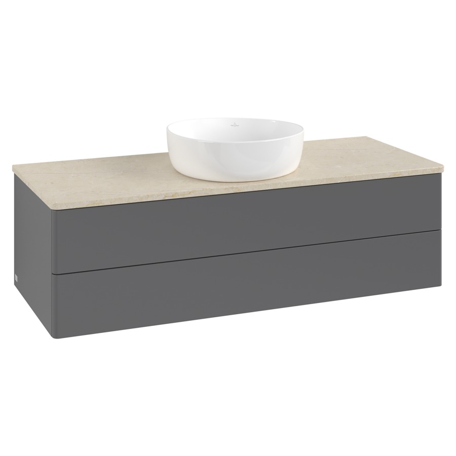 Élément inférieur  Antao
120 x 36 x 50 cm
élément de tiroir, 2&nbsp;tiroirs
avec siphon gain de place
avec matériel de fixation
pour 1 lavabo à poser 234171/234172/234173
recouvrement Botticino
sans trou pour robinet