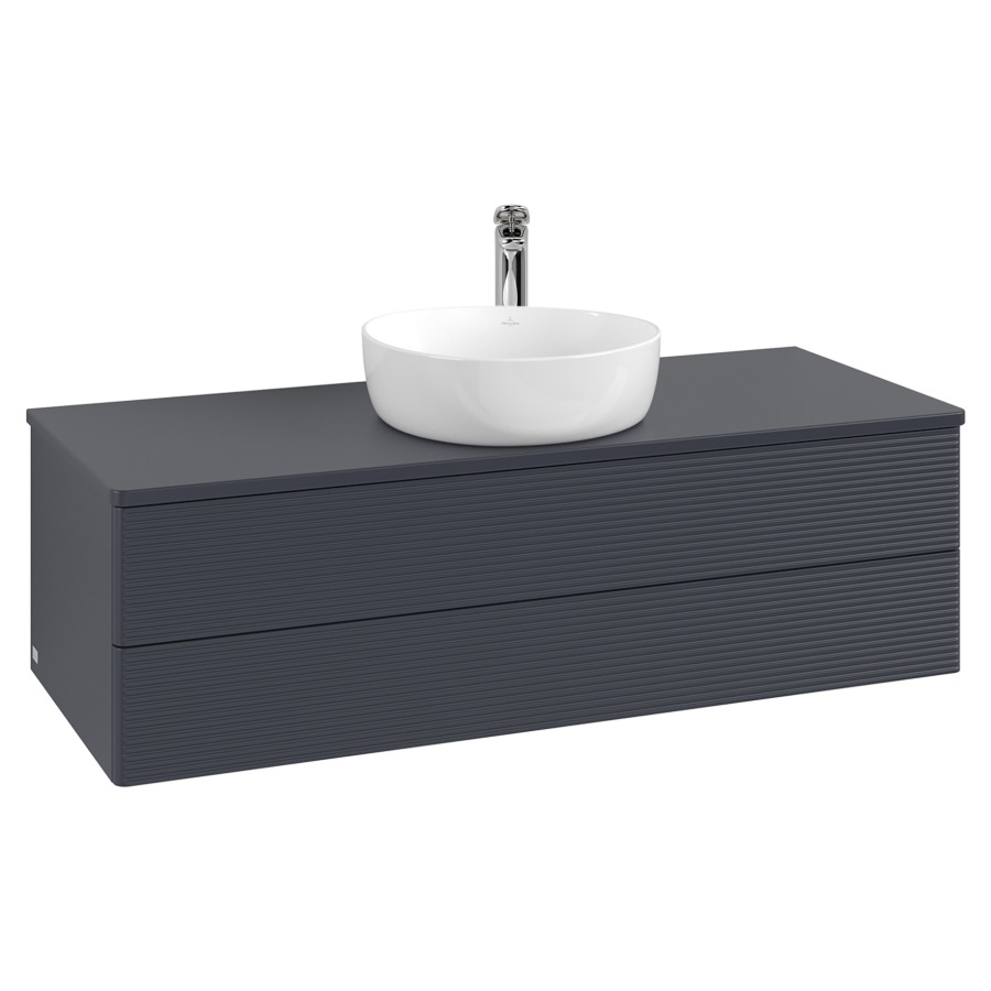 Élément inférieur  Antao
120 x 36 x 50 cm
élément de tiroir, 2&nbsp;tiroirs
avec siphon gain de place
avec matériel de fixation
pour 1 lavabo à poser 101037/101039/234171
recouvrement avec 1 trou pour robinet