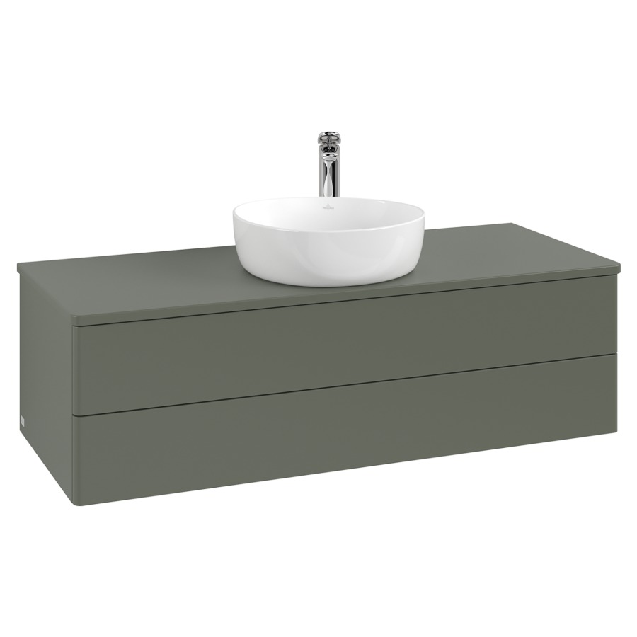 Élément inférieur  Antao
120 x 36 x 50 cm
élément de tiroir, 2&nbsp;tiroirs
avec siphon gain de place
avec matériel de fixation
pour 1 lavabo à poser 101037/101039/234171
recouvrement avec 1 trou pour robinet