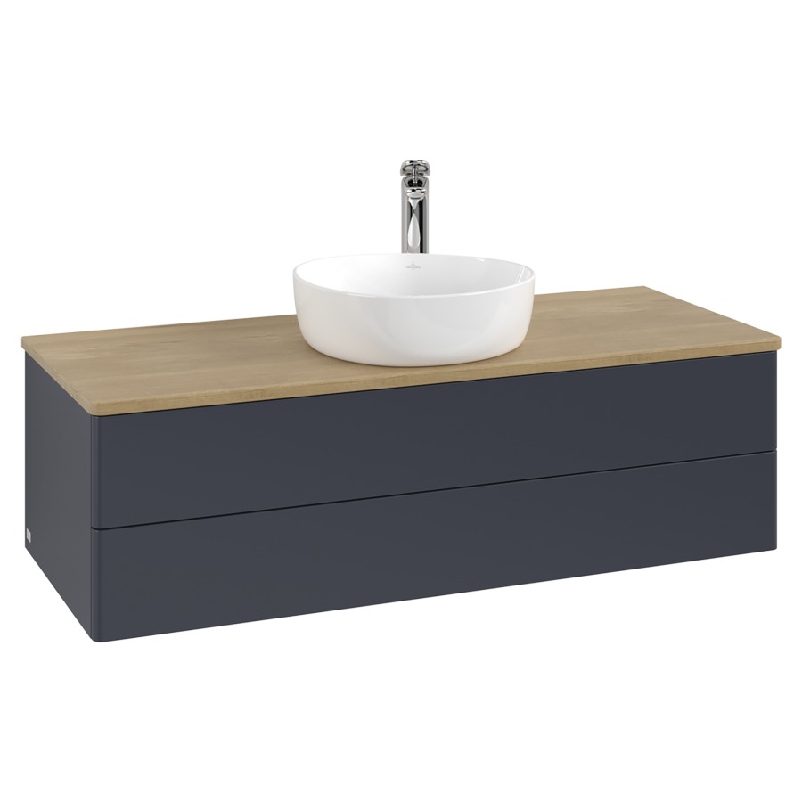 Élément inférieur  Antao
120 x 36 x 50 cm
élément de tiroir, 2&nbsp;tiroirs
avec siphon gain de place
avec matériel de fixation
pour 1 lavabo à poser 101037/101039/234171
recouvrement Honey Oak, 1 trou pour robinet