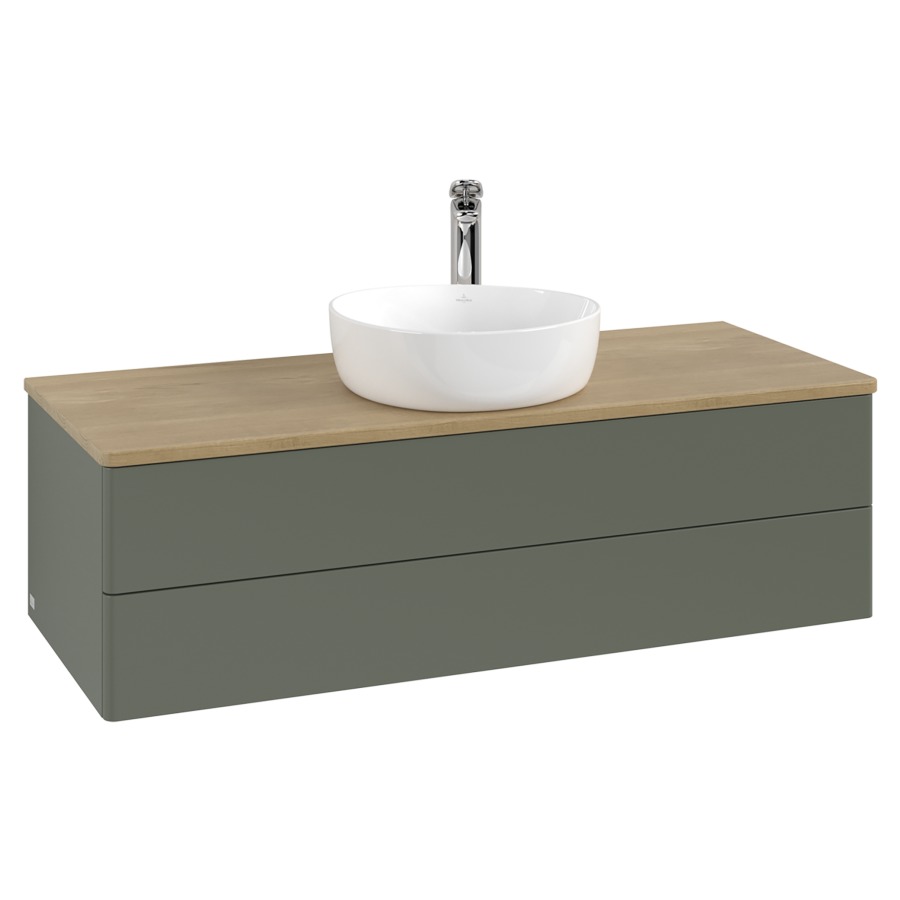 Élément inférieur  Antao
120 x 36 x 50 cm
élément de tiroir, 2&nbsp;tiroirs
avec siphon gain de place
avec matériel de fixation
pour 1 lavabo à poser 101037/101039/234171
recouvrement Honey Oak, 1 trou pour robinet