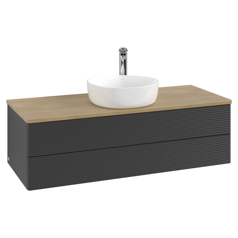 Élément inférieur  Antao
120 x 36 x 50 cm
élément de tiroir, 2&nbsp;tiroirs
avec siphon gain de place
avec matériel de fixation
pour 1 lavabo à poser 101037/101039/234171
recouvrement Honey Oak, 1 trou pour robinet