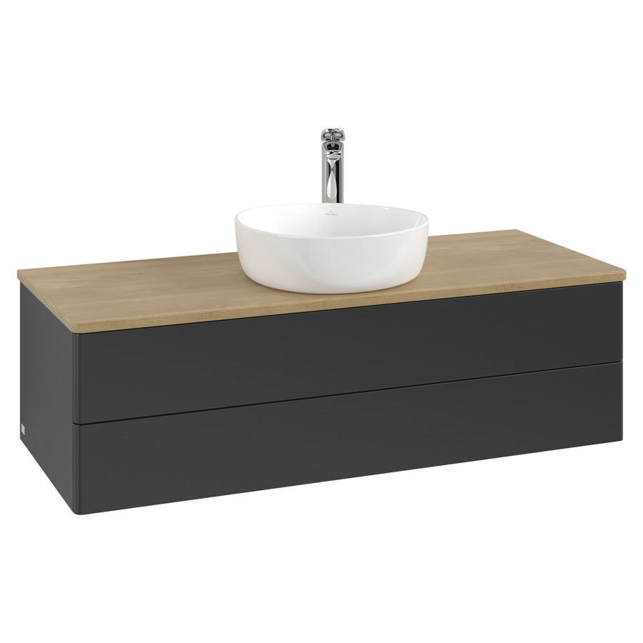 Élément inférieur  Antao
120 x 36 x 50 cm
élément de tiroir, 2&nbsp;tiroirs
avec siphon gain de place
avec matériel de fixation
pour 1 lavabo à poser 101037/101039/234171
recouvrement Honey Oak, 1 trou pour robinet