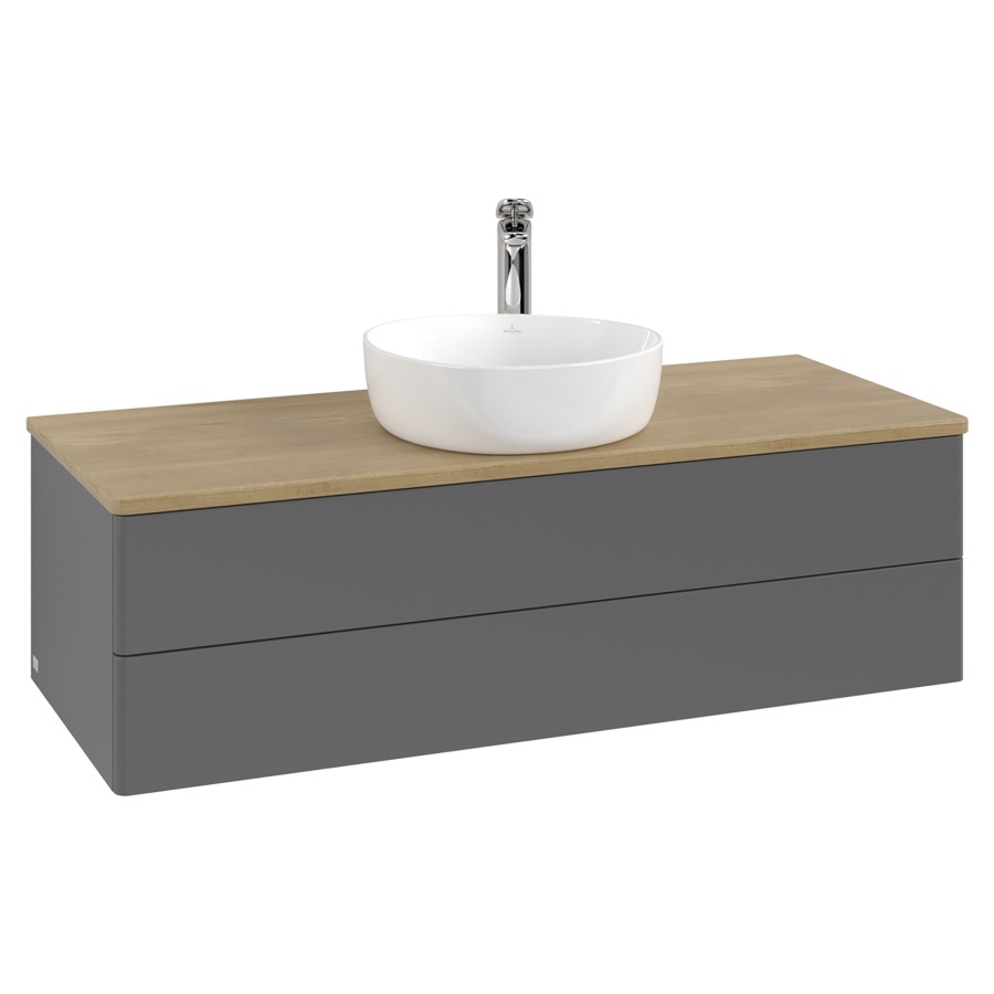 Élément inférieur  Antao
120 x 36 x 50 cm
élément de tiroir, 2&nbsp;tiroirs
avec siphon gain de place
avec matériel de fixation
pour 1 lavabo à poser 101037/101039/234171
recouvrement Honey Oak, 1 trou pour robinet