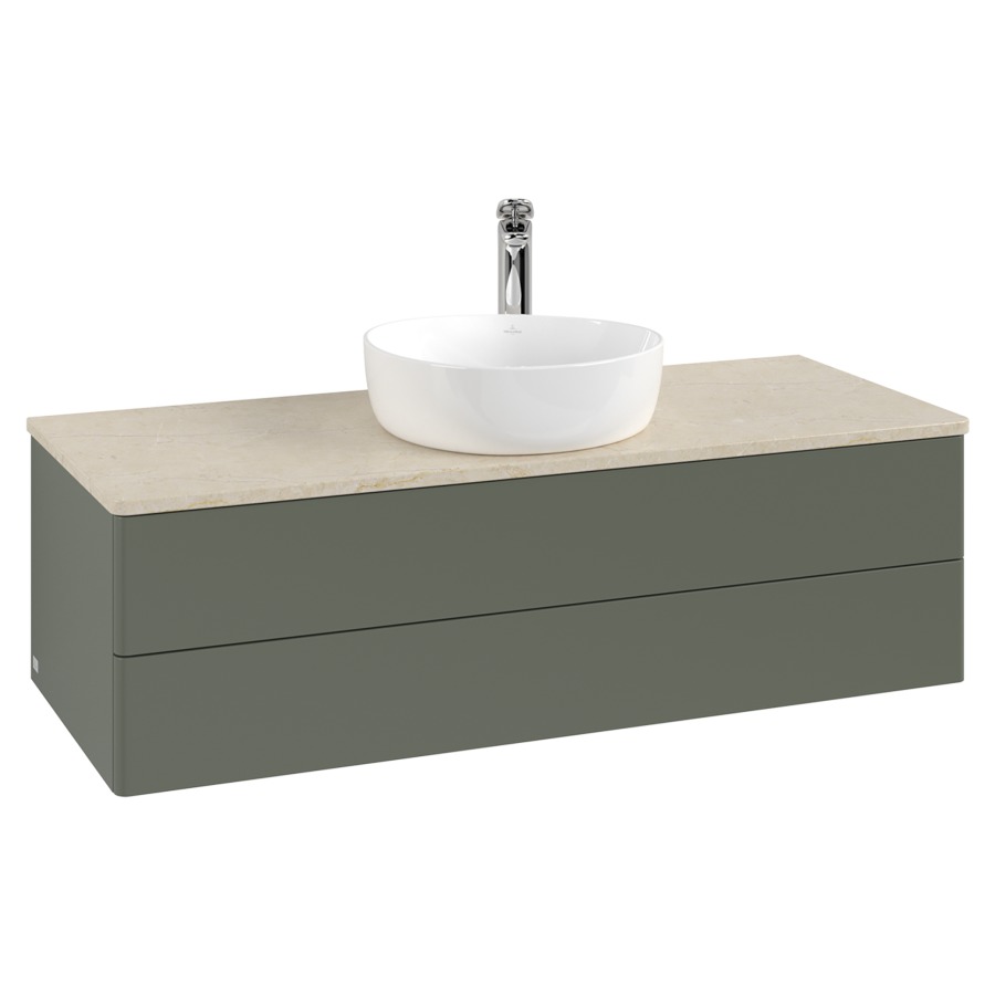 Élément inférieur  Antao
120 x 36 x 50 cm
élément de tiroir, 2&nbsp;tiroirs
avec siphon gain de place
avec matériel de fixation
pour 1 lavabo à poser 101037/101039/234171
recouvrement Botticino, 1 trou pour robinet