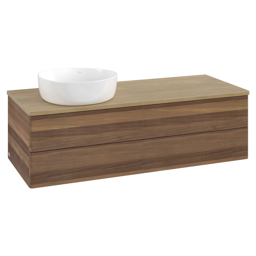 Élément inférieur  Antao
120 x 36 x 50 cm
élément de tiroir, 2&nbsp;tiroirs
lavabo à gauche
avec siphon gain de place
avec matériel de fixation
pour 1 lavabo à poser 234171/234172/234173
recouvrement Honey Oak
sans trou pour robinet