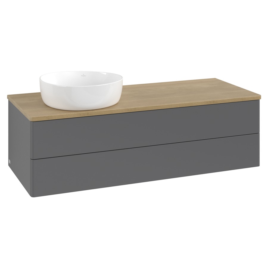 Élément inférieur  Antao
120 x 36 x 50 cm
élément de tiroir, 2&nbsp;tiroirs
lavabo à gauche
avec siphon gain de place
avec matériel de fixation
pour 1 lavabo à poser 234171/234172/234173
recouvrement Honey Oak
sans trou pour robinet