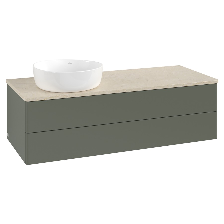 Élément inférieur  Antao
120 x 36 x 50 cm
élément de tiroir, 2&nbsp;tiroirs
lavabo à gauche
avec siphon gain de place
avec matériel de fixation
pour 1 lavabo à poser 234171/234172/234173
recouvrement Botticino
sans trou pour robinet
