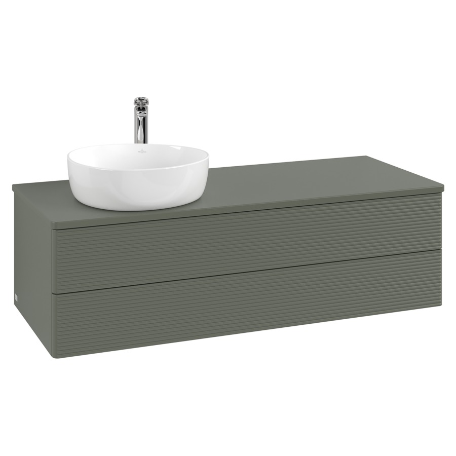 Élément inférieur  Antao
120 x 36 x 50 cm
élément de tiroir, 2&nbsp;tiroirs
lavabo à gauche
avec siphon gain de place
avec matériel de fixation
pour 1 lavabo à poser 234171/234172/234173
recouvrement avec trou pour robinet