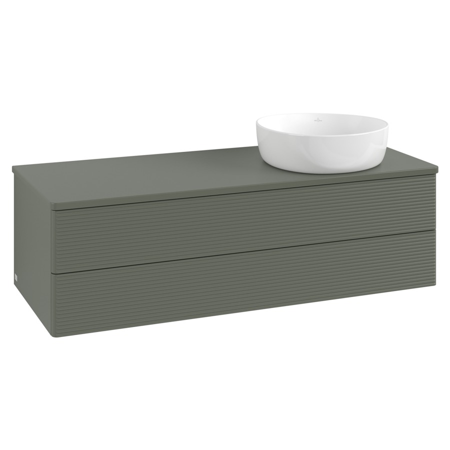 Élément inférieur  Antao
120 x 36 x 50 cm
élément de tiroir, 2&nbsp;tiroirs
lavabo à droite
avec siphon gain de place
avec matériel de fixation
pour 1 lavabo à poser 234171/234172/234173
recouvrement sans trou pour robinet