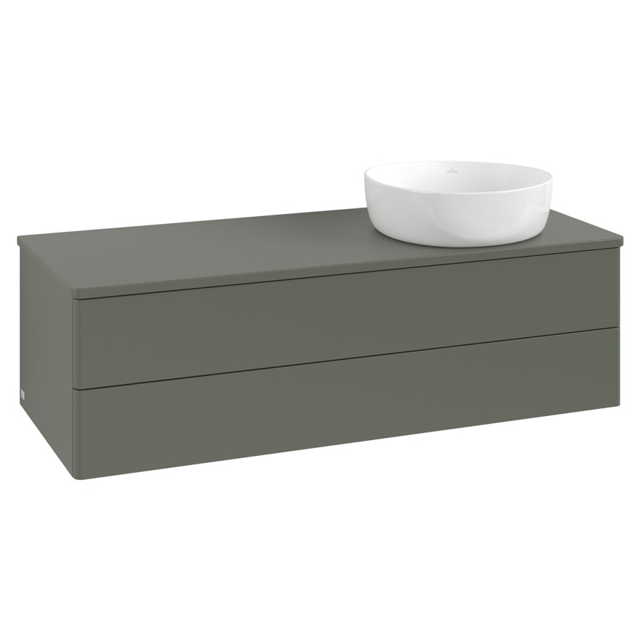Élément inférieur  Antao
120 x 36 x 50 cm
élément de tiroir, 2&nbsp;tiroirs
lavabo à droite
avec siphon gain de place
avec matériel de fixation
pour 1 lavabo à poser 234171/234172/234173
recouvrement sans trou pour robinet