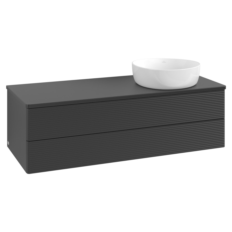 Élément inférieur  Antao
120 x 36 x 50 cm
élément de tiroir, 2&nbsp;tiroirs
lavabo à droite
avec siphon gain de place
avec matériel de fixation
pour 1 lavabo à poser 234171/234172/234173
recouvrement sans trou pour robinet