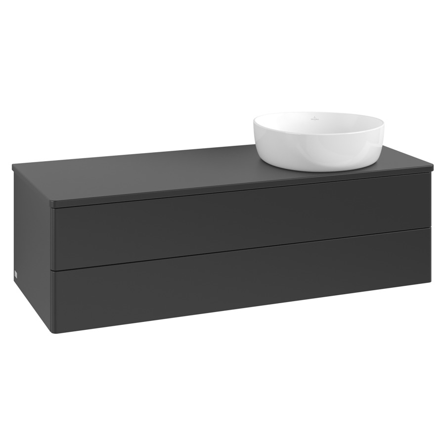 Élément inférieur  Antao
120 x 36 x 50 cm
élément de tiroir, 2&nbsp;tiroirs
lavabo à droite
avec siphon gain de place
avec matériel de fixation
pour 1 lavabo à poser 234171/234172/234173
recouvrement sans trou pour robinet