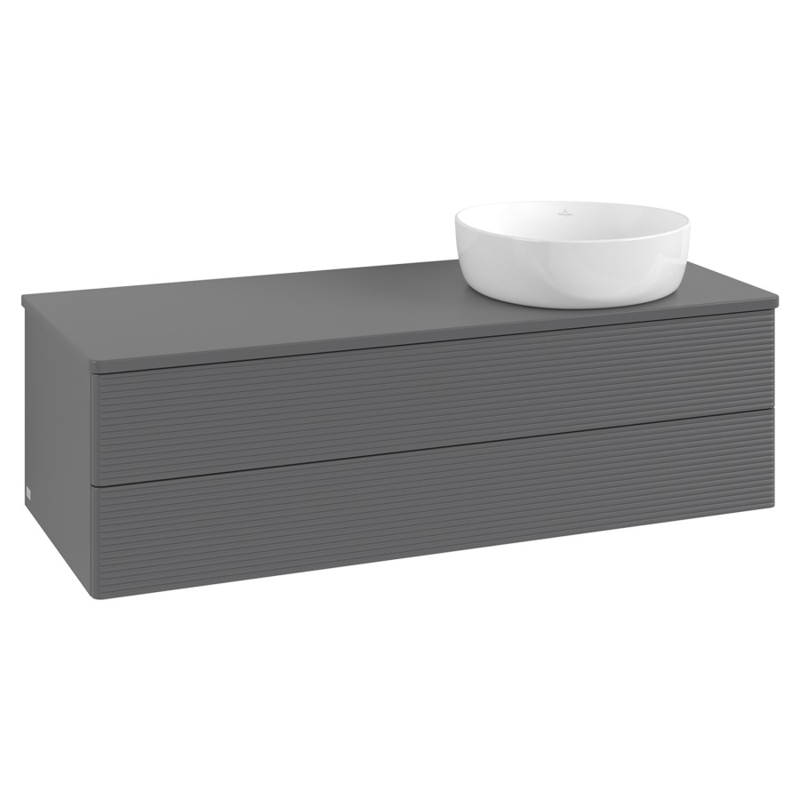 Élément inférieur  Antao
120 x 36 x 50 cm
élément de tiroir, 2&nbsp;tiroirs
lavabo à droite
avec siphon gain de place
avec matériel de fixation
pour 1 lavabo à poser 234171/234172/234173
recouvrement sans trou pour robinet