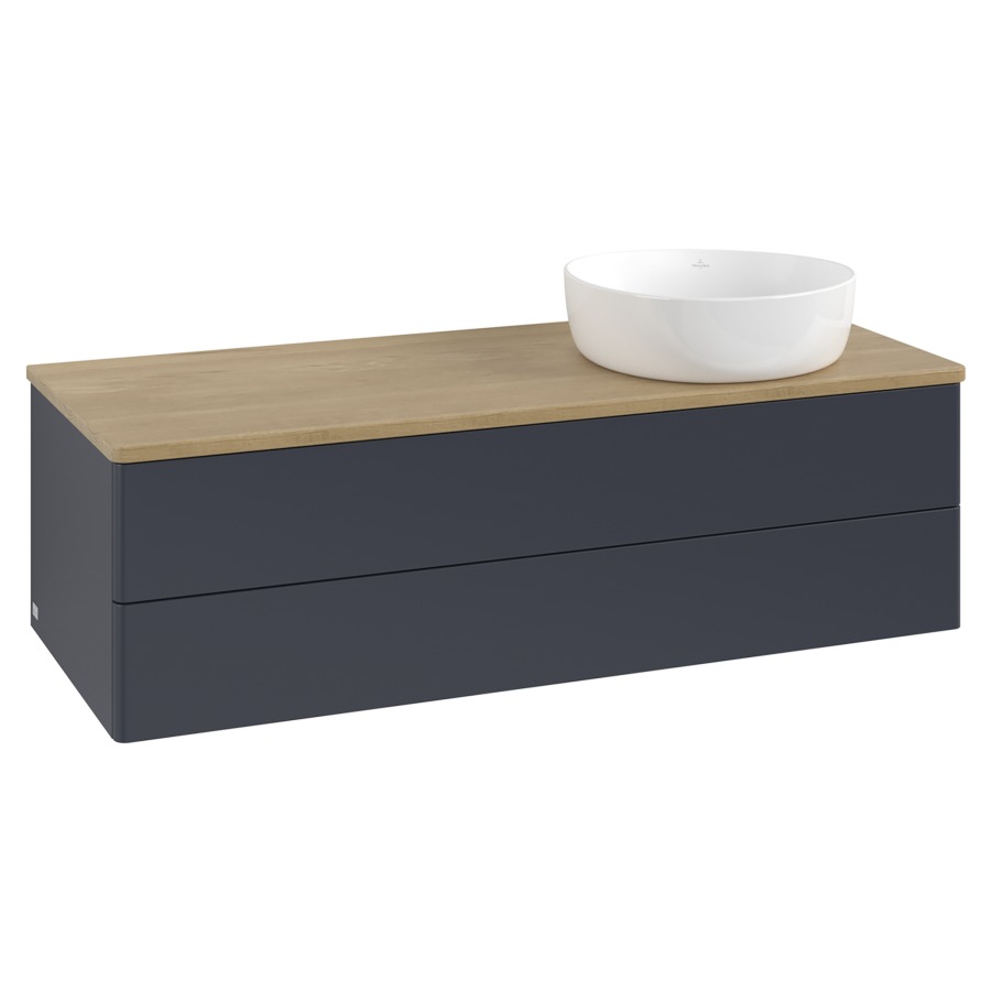 Élément inférieur  Antao
120 x 36 x 50 cm
élément de tiroir, 2&nbsp;tiroirs
lavabo à droite
avec siphon gain de place
avec matériel de fixation
pour 1 lavabo à poser 234171/234172/234173
recouvrement Honey Oak
sans trou pour robinet