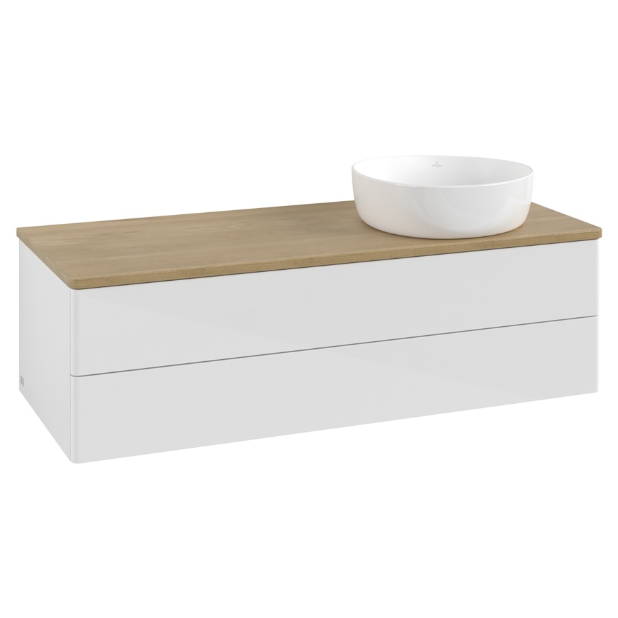 Élément inférieur  Antao
120 x 36 x 50 cm
élément de tiroir, 2&nbsp;tiroirs
lavabo à droite
avec siphon gain de place
avec matériel de fixation
pour 1 lavabo à poser 234171/234172/234173
recouvrement Honey Oak
sans trou pour robinet