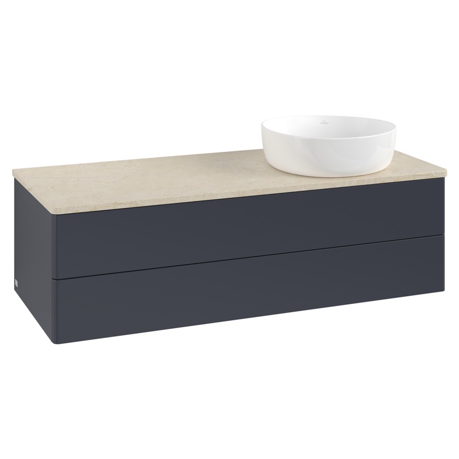 Élément inférieur  Antao
120 x 36 x 50 cm
élément de tiroir, 2&nbsp;tiroirs
lavabo à droite
avec siphon gain de place
avec matériel de fixation
pour 1 lavabo à poser 234171/234172/234173
recouvrement Botticino
sans trou pour robinet
