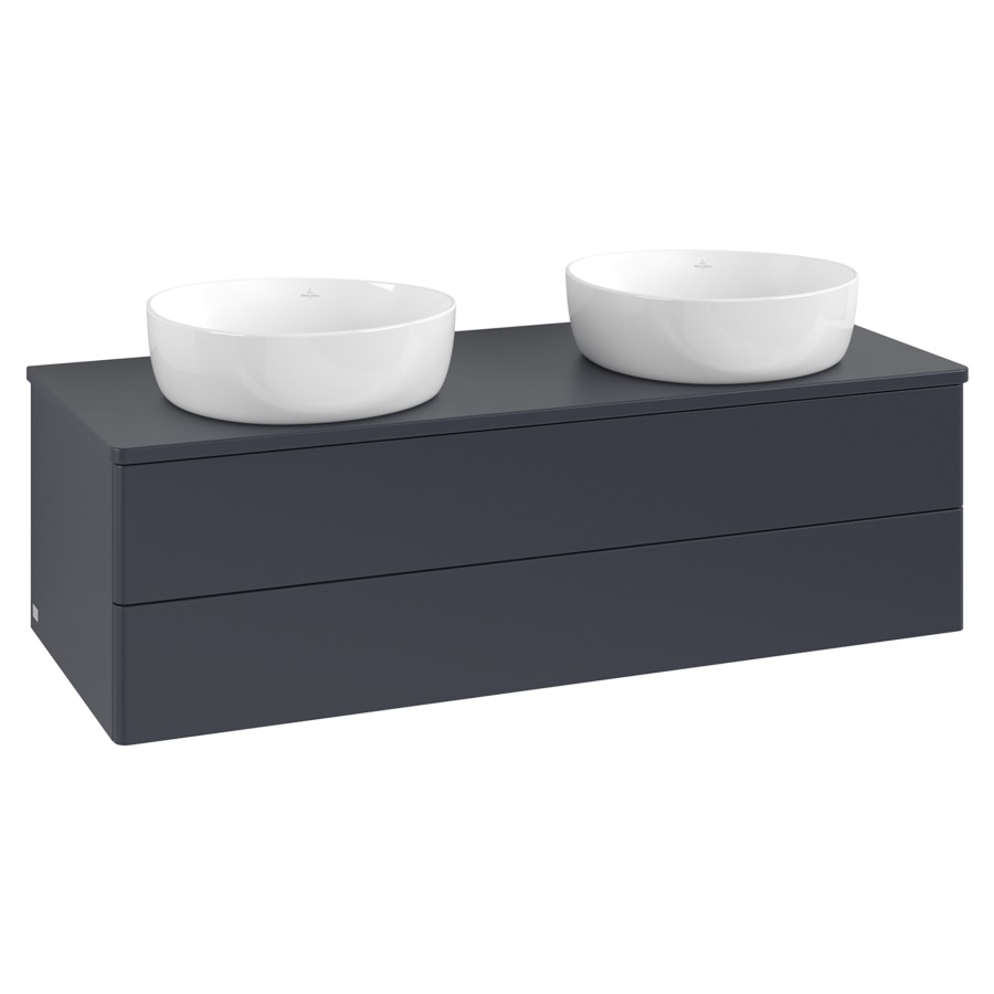 Élément inférieur  Antao
120 x 36 x 50 cm
élément de tiroir, 2&nbsp;tiroirs
avec siphon gain de place
avec matériel de fixation
pour 2 lavabos à poser 234171/234172/234173
recouvrement sans trou pour robinet