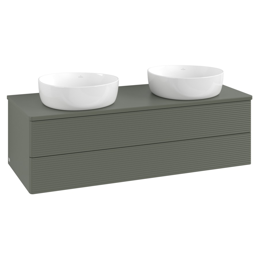 Élément inférieur  Antao
120 x 36 x 50 cm
élément de tiroir, 2&nbsp;tiroirs
avec siphon gain de place
avec matériel de fixation
pour 2 lavabos à poser 234171/234172/234173
recouvrement sans trou pour robinet