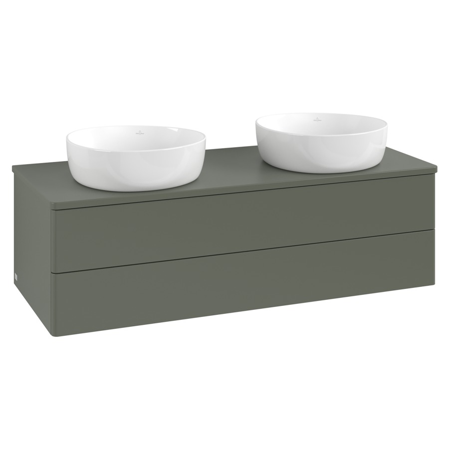 Élément inférieur  Antao
120 x 36 x 50 cm
élément de tiroir, 2&nbsp;tiroirs
avec siphon gain de place
avec matériel de fixation
pour 2 lavabos à poser 234171/234172/234173
recouvrement sans trou pour robinet