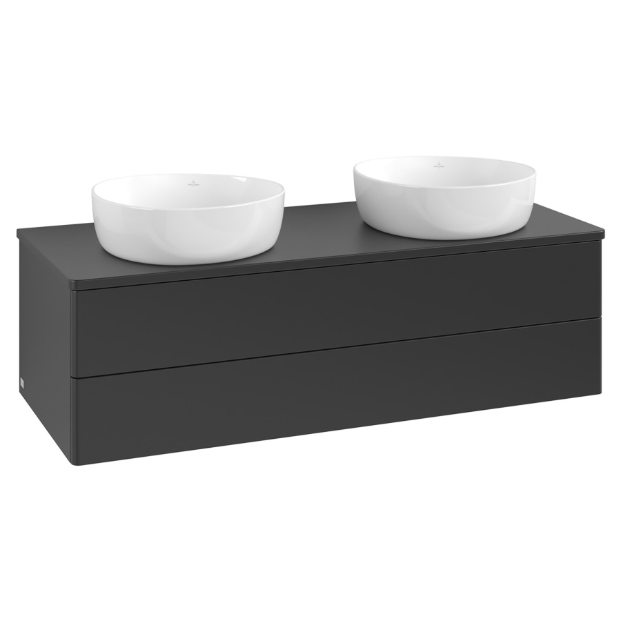 Élément inférieur  Antao
120 x 36 x 50 cm
élément de tiroir, 2&nbsp;tiroirs
avec siphon gain de place
avec matériel de fixation
pour 2 lavabos à poser 234171/234172/234173
recouvrement sans trou pour robinet