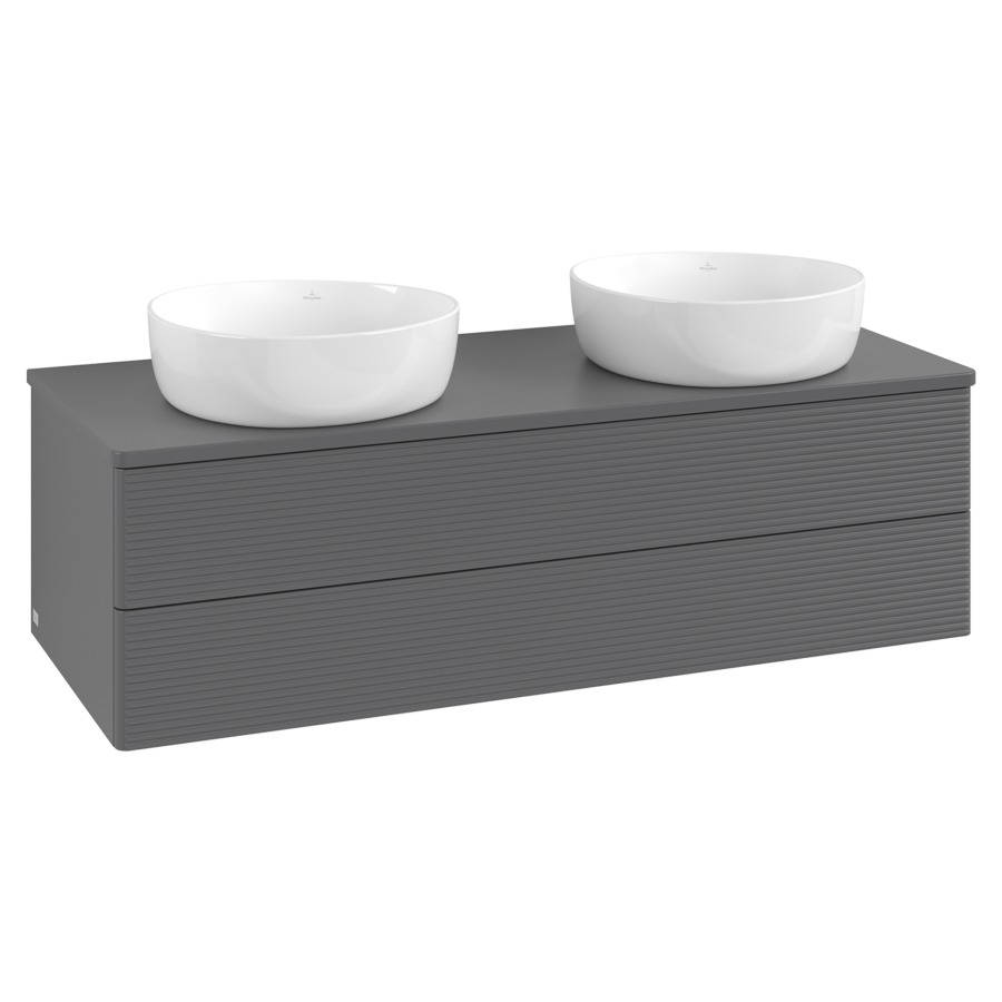 Élément inférieur  Antao
120 x 36 x 50 cm
élément de tiroir, 2&nbsp;tiroirs
avec siphon gain de place
avec matériel de fixation
pour 2 lavabos à poser 234171/234172/234173
recouvrement sans trou pour robinet
