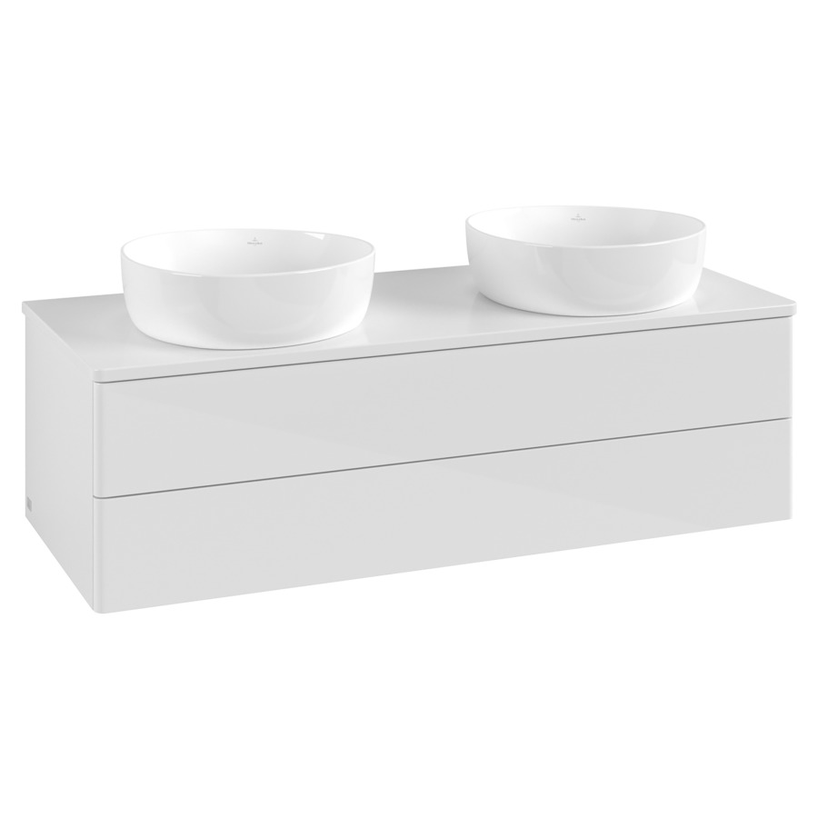 Élément inférieur  Antao
120 x 36 x 50 cm
élément de tiroir, 2&nbsp;tiroirs
avec siphon gain de place
avec matériel de fixation
pour 2 lavabos à poser 234171/234172/234173
recouvrement sans trou pour robinet