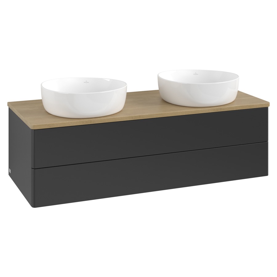 Élément inférieur  Antao
120 x 36 x 50 cm
élément de tiroir, 2&nbsp;tiroirs
avec siphon gain de place
avec matériel de fixation
pour 2 lavabos à poser 234171/234172/234173
recouvrement Honey Oak, sans trou pour robinet