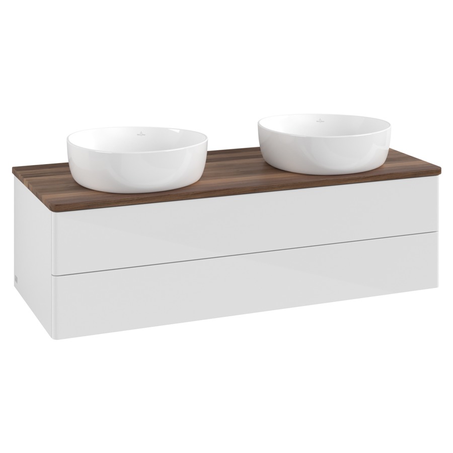 Élément inférieur  Antao
120 x 36 x 50 cm
élément de tiroir, 2&nbsp;tiroirs
avec siphon gain de place
avec matériel de fixation
pour 2 lavabos à poser 234171/234172/234173
recouvrement Warm Walnut
sans trou pour robinet