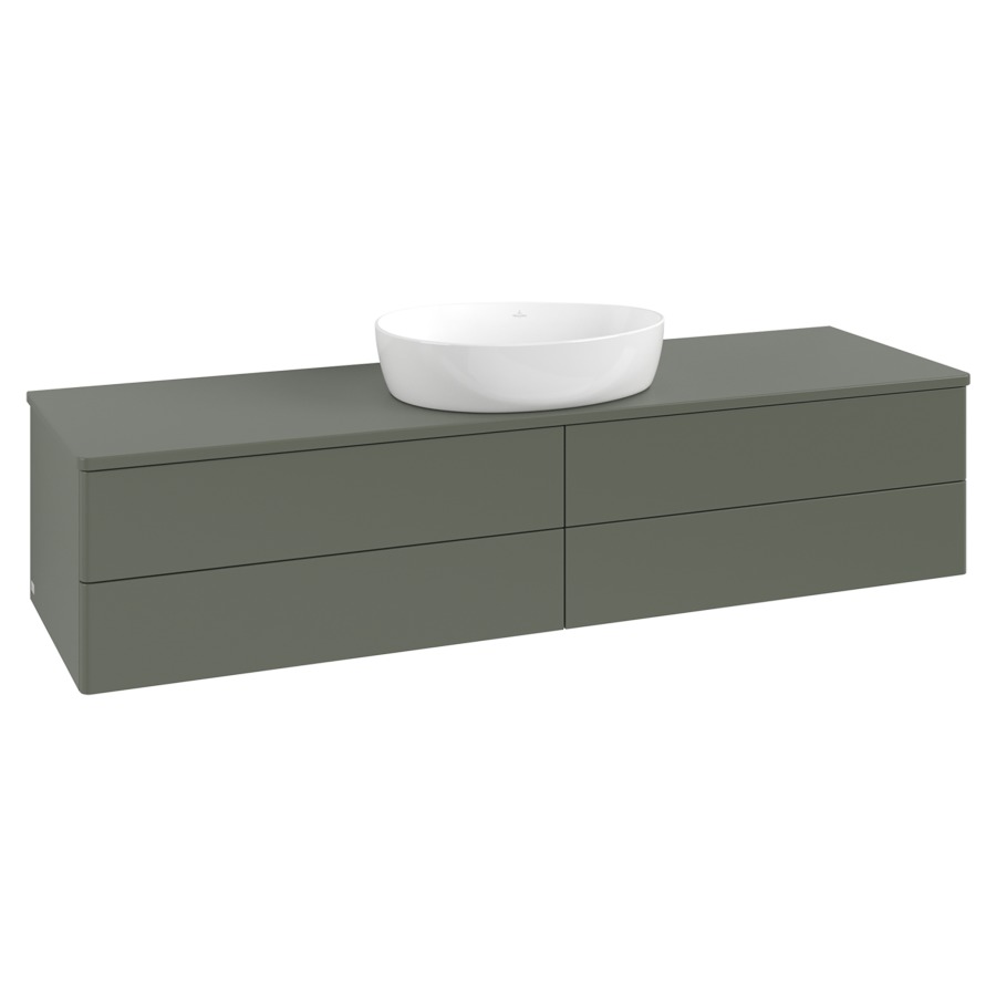 Élément inférieur  Antao
160 x 36 x 50 cm
2&nbsp;éléments de tiroir, 2&nbsp;tiroirs chacune
avec siphon gain de place
avec matériel de fixation
pour 1 lavabo à poser 234171/234172/234173
recouvrement sans trou pour robinet