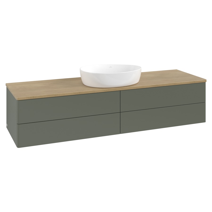Élément inférieur  Antao
160 x 36 x 50 cm
2&nbsp;éléments de tiroir, 2&nbsp;tiroirs chacune
avec siphon gain de place
avec matériel de fixation
pour 1 lavabo à poser 234171/234172/234173
recouvrement Honey Oak
sans trou pour robinet