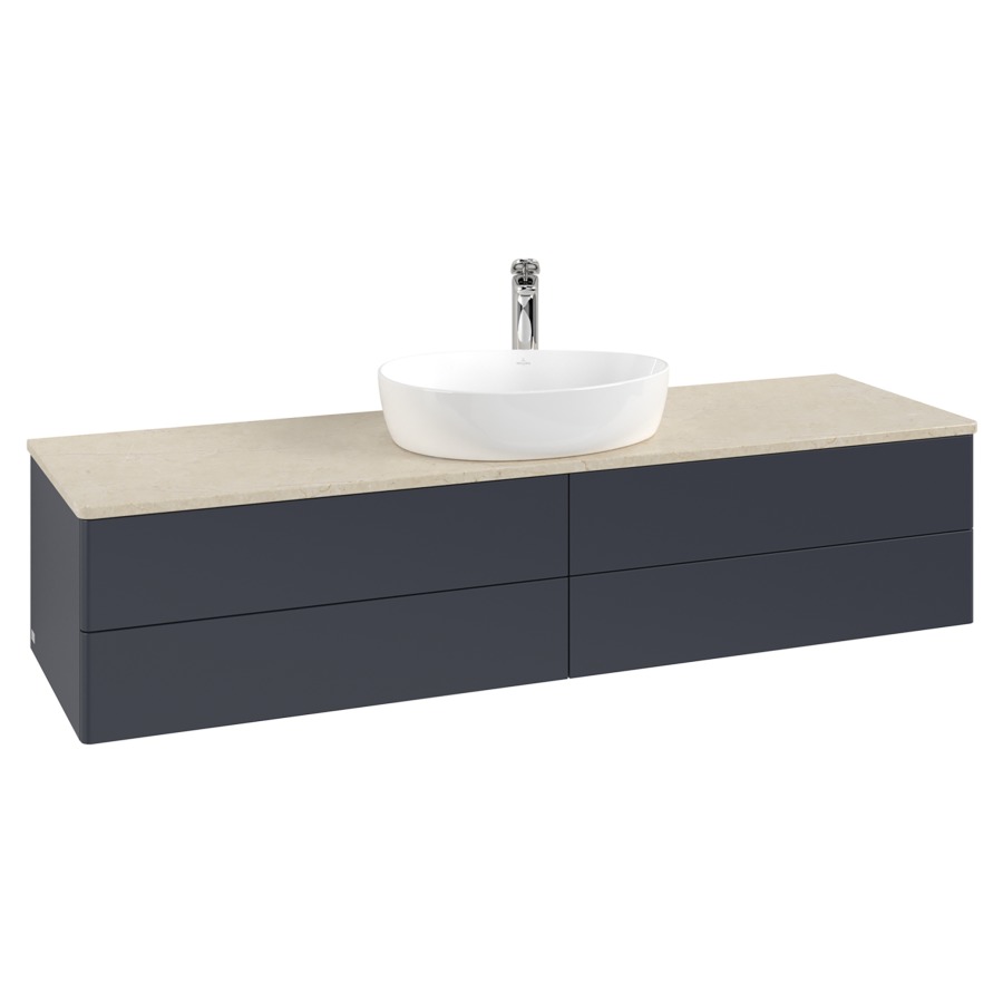 Élément inférieur  Antao
160 x 36 x 50 cm
2&nbsp;éléments de tiroir, 2&nbsp;tiroirs chacune
avec siphon gain de place
avec matériel de fixation
pour 1 lavabo à poser 101037/101039/234171
recouvrement Botticino, 1 trou pour robinet