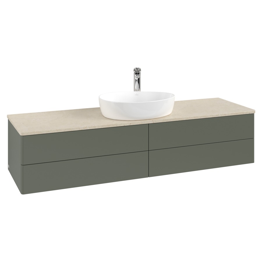 Élément inférieur  Antao
160 x 36 x 50 cm
2&nbsp;éléments de tiroir, 2&nbsp;tiroirs chacune
avec siphon gain de place
avec matériel de fixation
pour 1 lavabo à poser 101037/101039/234171
recouvrement Botticino, 1 trou pour robinet