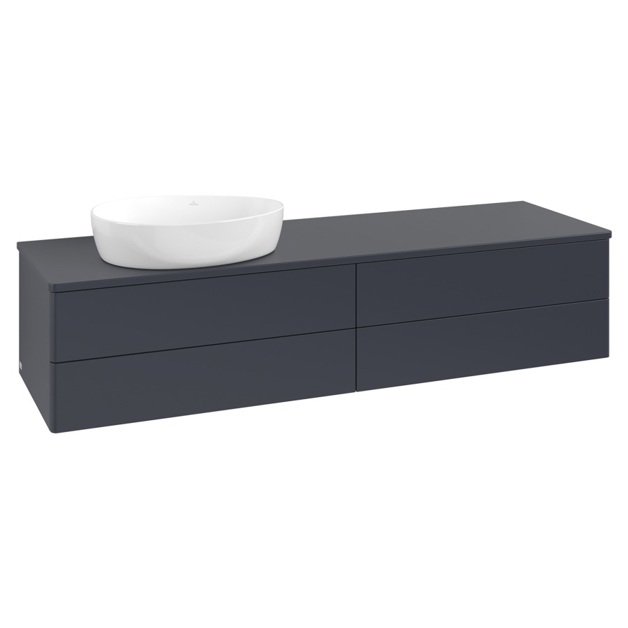 Élément inférieur  Antao
160 x 36 x 50 cm
2&nbsp;éléments de tiroir, 2&nbsp;tiroirs chacune
lavabo à gauche
avec siphon gain de place
avec matériel de fixation
pour 1 lavabo à poser 234171/234172/234173
recouvrement sans trou pour robinet