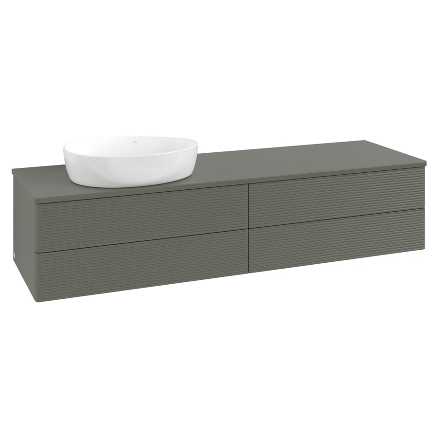 Élément inférieur  Antao
160 x 36 x 50 cm
2&nbsp;éléments de tiroir, 2&nbsp;tiroirs chacune
lavabo à gauche
avec siphon gain de place
avec matériel de fixation
pour 1 lavabo à poser 234171/234172/234173
recouvrement sans trou pour robinet