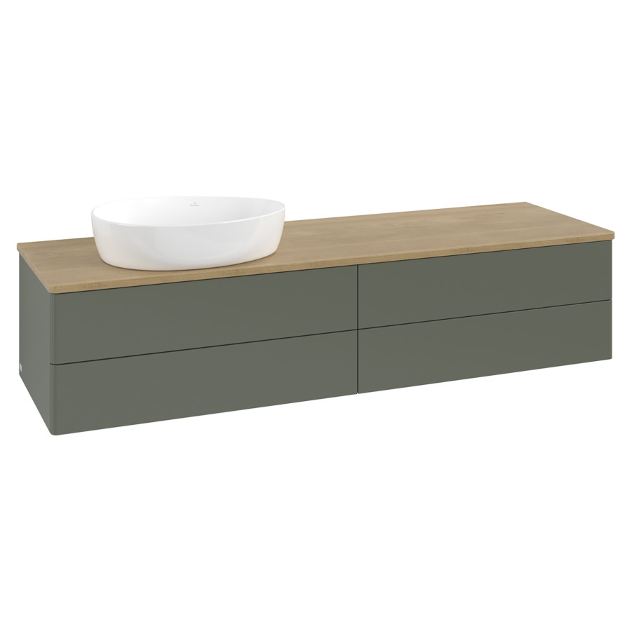 Élément inférieur  Antao
160 x 36 x 50 cm
2&nbsp;éléments de tiroir, 2&nbsp;tiroirs chacune
lavabo à gauche
avec siphon gain de place
avec matériel de fixation
pour 1 lavabo à poser 234171/234172/234173
recouvrement Honey Oak
sans trou pour robinet