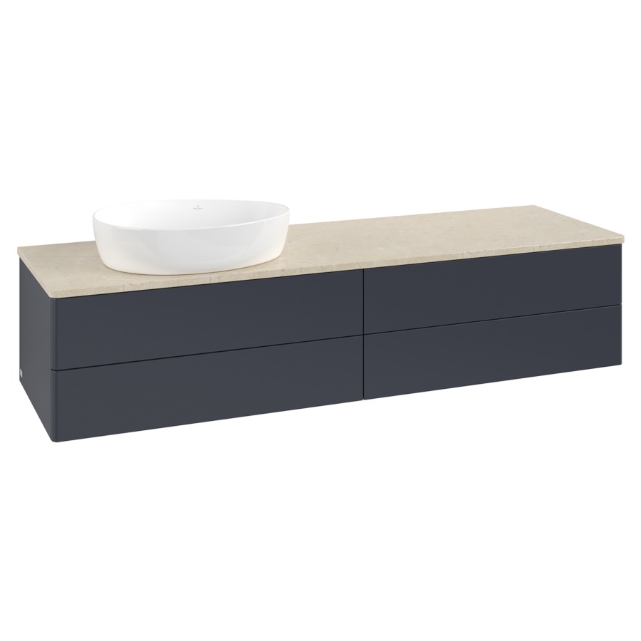 Élément inférieur  Antao
160 x 36 x 50 cm
2&nbsp;éléments de tiroir, 2&nbsp;tiroirs chacune
lavabo à gauche
avec siphon gain de place
avec matériel de fixation
pour 1 lavabo à poser 234171/234172/234173
recouvrement Botticino
sans trou pour robinet