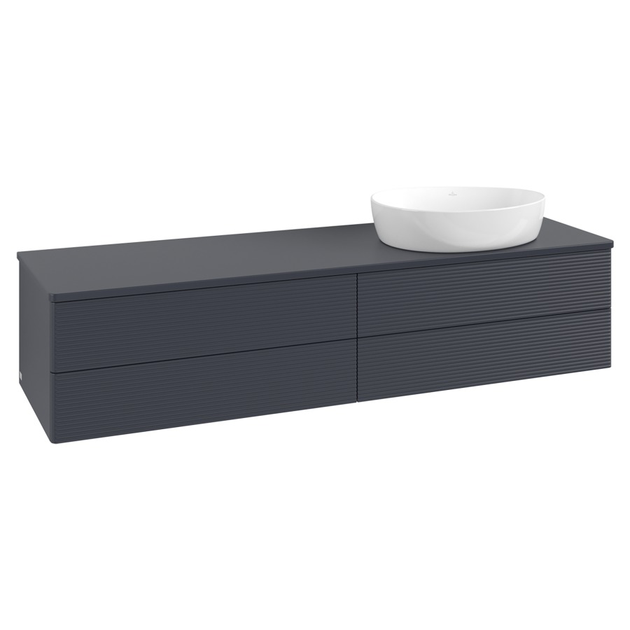 Élément inférieur  Antao
160 x 36 x 50 cm
2&nbsp;éléments de tiroir, 2&nbsp;tiroirs chacune
lavabo à droite
avec siphon gain de place
avec matériel de fixation
pour 1 lavabo à poser 234171/234172/234173
recouvrement sans trou pour robinet