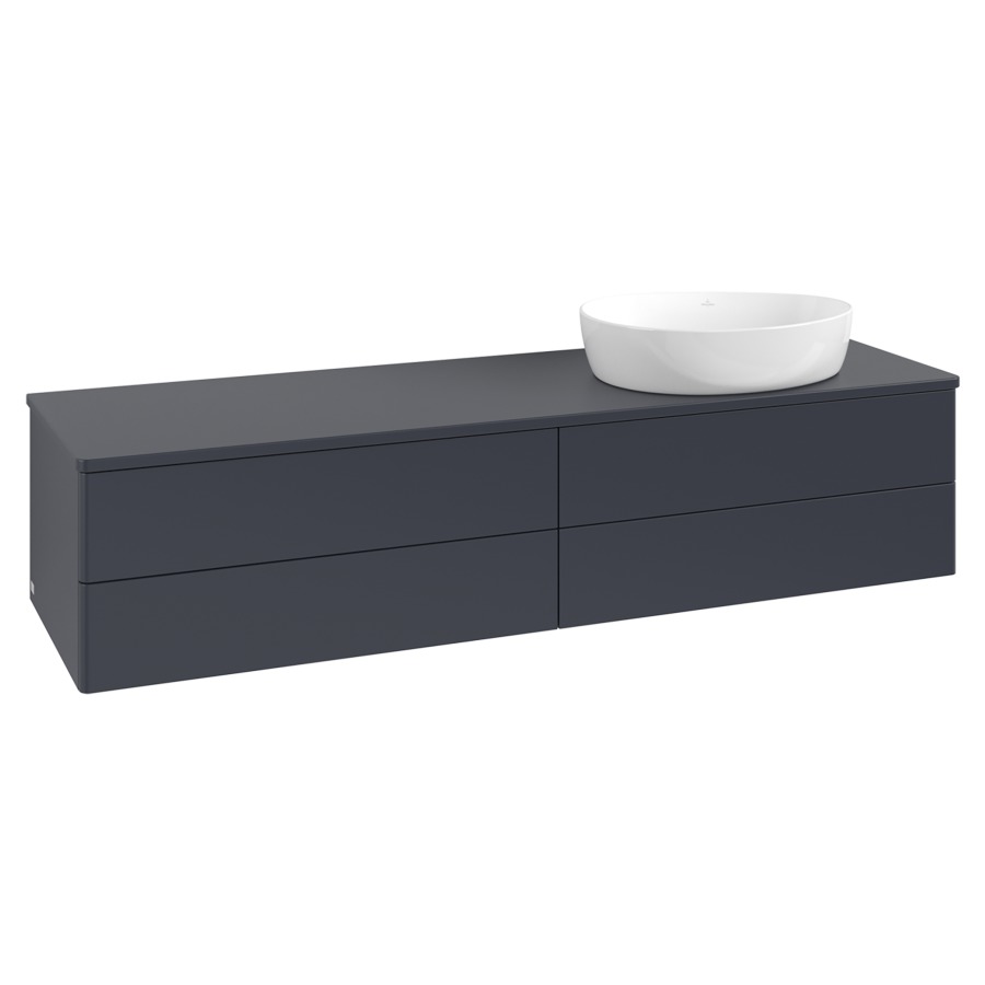 Élément inférieur  Antao
160 x 36 x 50 cm
2&nbsp;éléments de tiroir, 2&nbsp;tiroirs chacune
lavabo à droite
avec siphon gain de place
avec matériel de fixation
pour 1 lavabo à poser 234171/234172/234173
recouvrement sans trou pour robinet