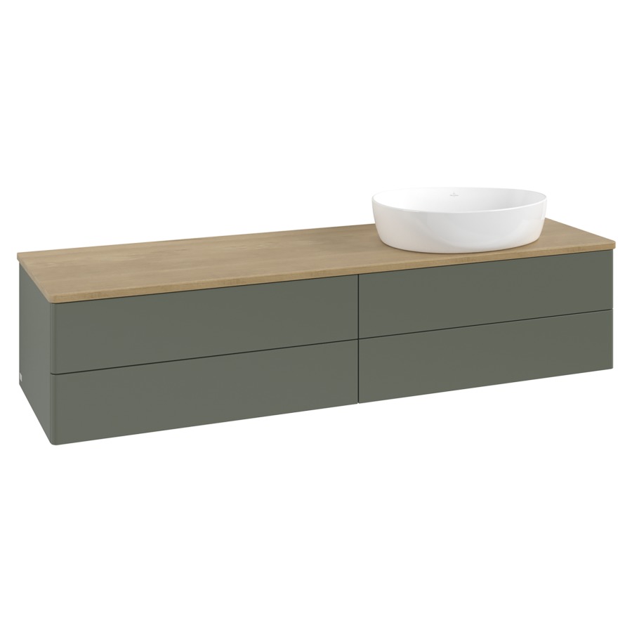 Élément inférieur  Antao
160 x 36 x 50 cm
2&nbsp;éléments de tiroir, 2&nbsp;tiroirs chacune
lavabo à droite
avec siphon gain de place
avec matériel de fixation
pour 1 lavabo à poser 234171/234172/234173
recouvrement Honey Oak
sans trou pour robinet