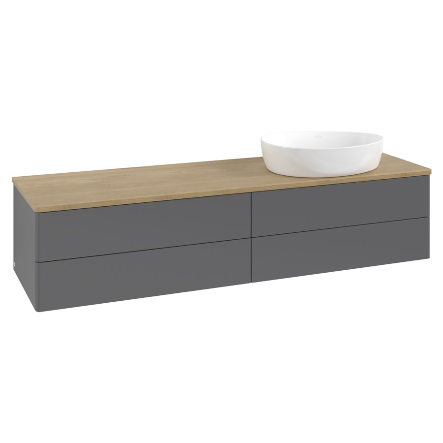 Élément inférieur  Antao
160 x 36 x 50 cm
2&nbsp;éléments de tiroir, 2&nbsp;tiroirs chacune
lavabo à droite
avec siphon gain de place
avec matériel de fixation
pour 1 lavabo à poser 234171/234172/234173
recouvrement Honey Oak
sans trou pour robinet