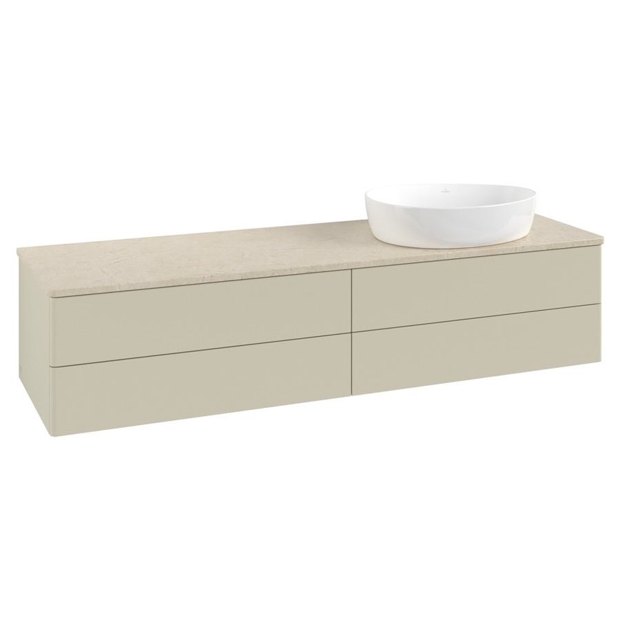 Élément inférieur  Antao
160 x 36 x 50 cm
2&nbsp;éléments de tiroir, 2&nbsp;tiroirs chacune
lavabo à droite
avec siphon gain de place
avec matériel de fixation
pour 1 lavabo à poser 234171/234172/234173
recouvrement Botticino
sans trou pour robinet