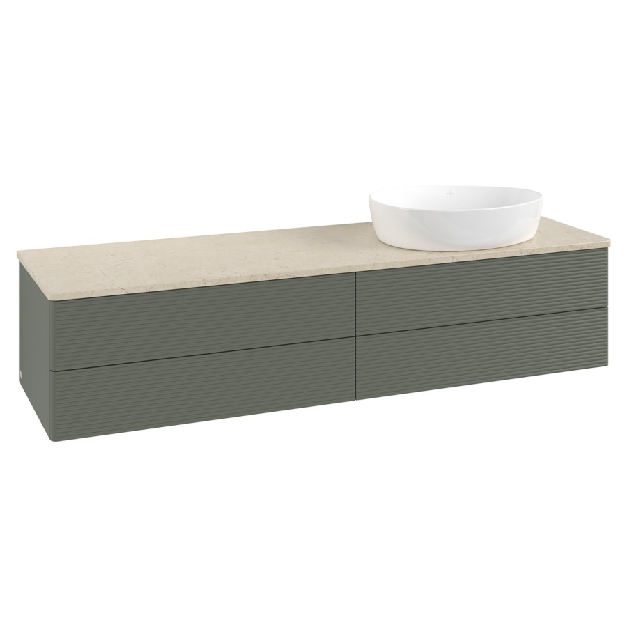 Élément inférieur  Antao
160 x 36 x 50 cm
2&nbsp;éléments de tiroir, 2&nbsp;tiroirs chacune
lavabo à droite
avec siphon gain de place
avec matériel de fixation
pour 1 lavabo à poser 234171/234172/234173
recouvrement Botticino
sans trou pour robinet