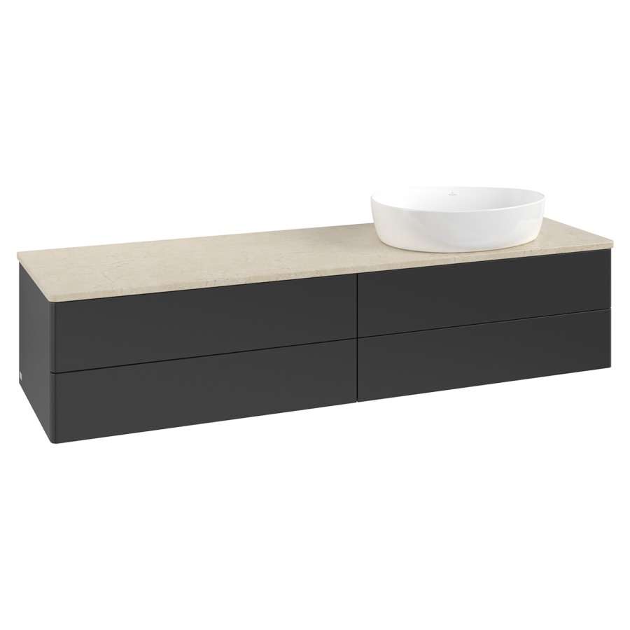 Élément inférieur  Antao
160 x 36 x 50 cm
2&nbsp;éléments de tiroir, 2&nbsp;tiroirs chacune
lavabo à droite
avec siphon gain de place
avec matériel de fixation
pour 1 lavabo à poser 234171/234172/234173
recouvrement Botticino
sans trou pour robinet