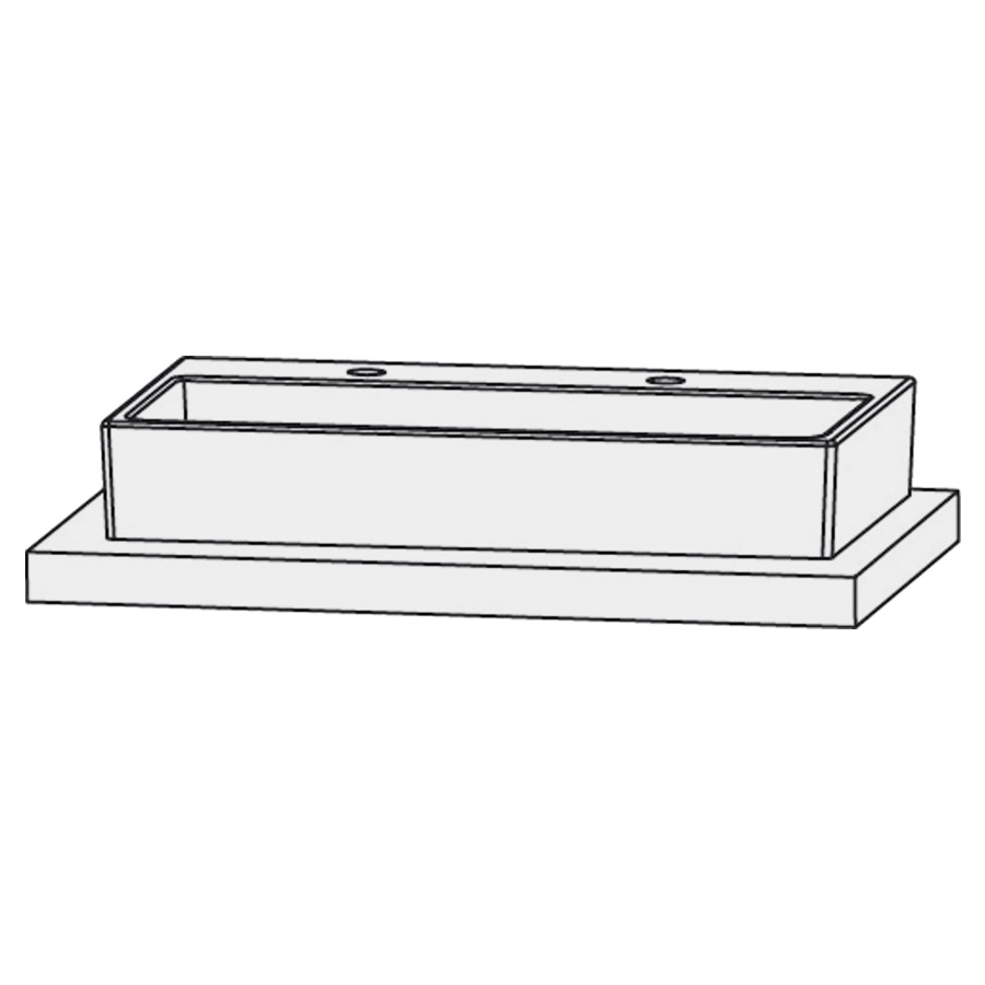 Lavabo à poser Design Line Platino 2.0 Squared
122 x 12.5 x 45 cm
Céramique, rectangulaire
pose libre, sans trop-plein
avec garniture d’écoulement non verrouillable
avec tablette de robinetterie