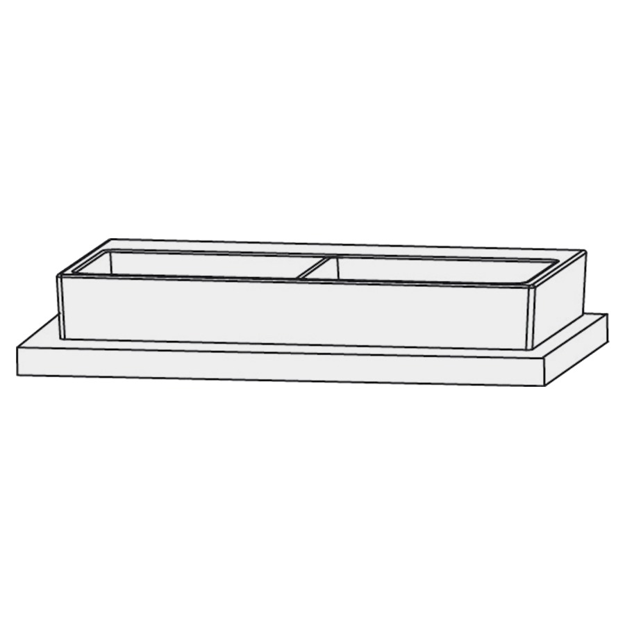 Lavabo double Design Line Platino 2.0 Squared