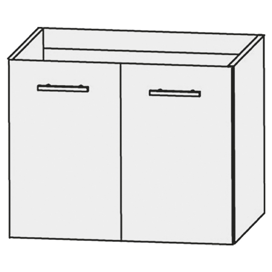 Élément inférieur  Design Line Platino 2.0
60 x 48 x 20-47 cm
armoire de tablette
2&nbsp;portes, sans tablette
mesures selon les indications