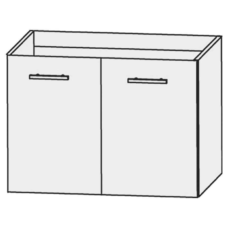 Élément inférieur  Design Line Platino 2.0
80 x 48 x 20-47 cm
2&nbsp;portes, sans tablette
mesures selon les indications