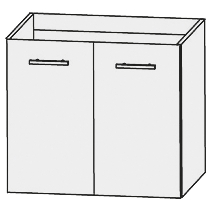 Élément inférieur  Design Line Platino 2.0
60 x 64 x 22-49 cm
2&nbsp;portes, sans tablette
mesures selon les indications